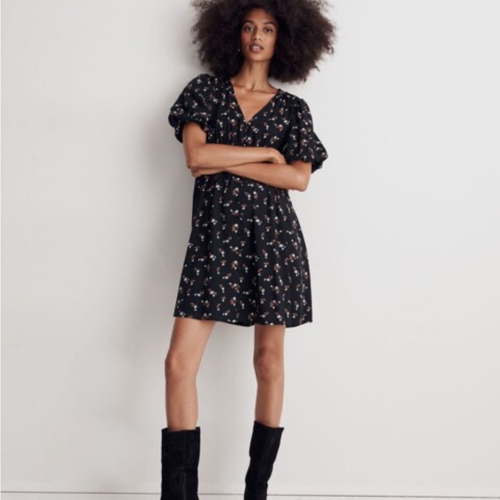 Madewell Challis Sophia Mini Dress is Woodland Floral